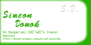 simeon domok business card